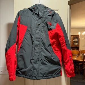 The North Face Red and Gray Ski Jacket Men’s Small